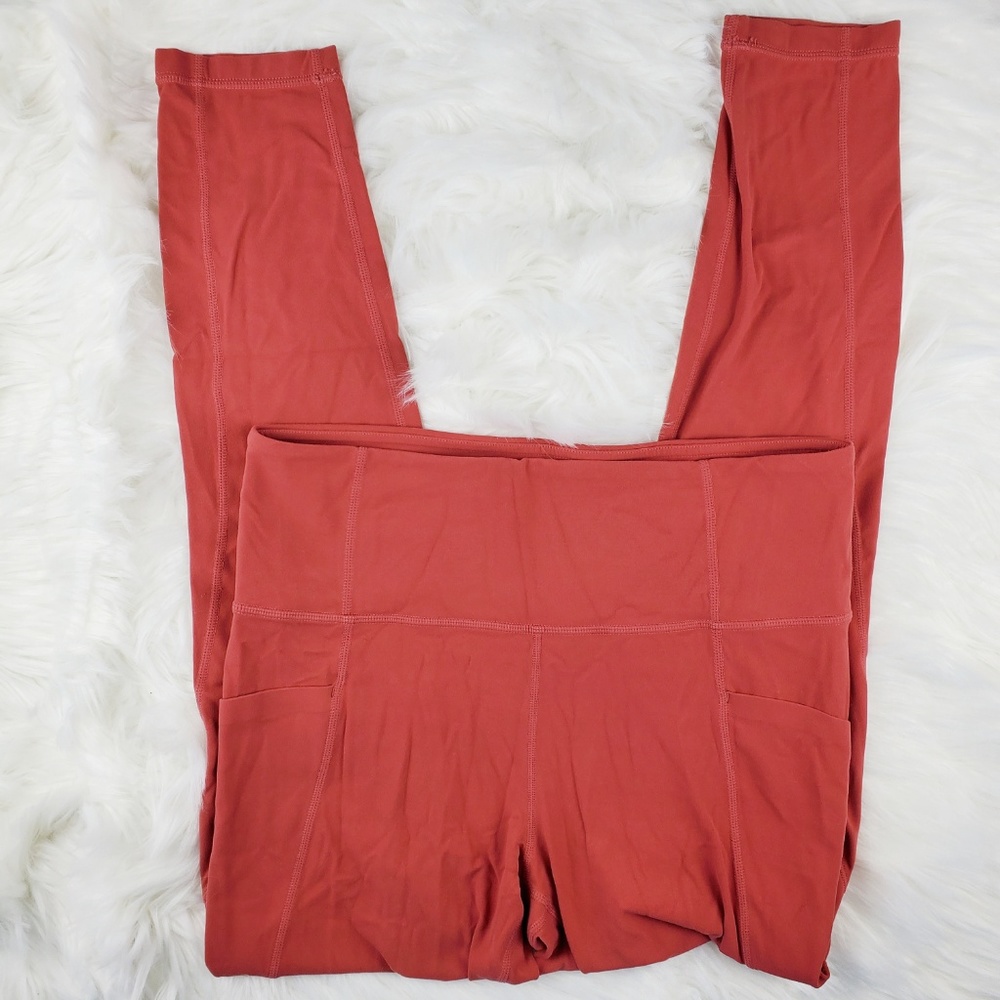 NWOT Athleta Coral Salutation 7/8 Leggings - Picture 2 of 6